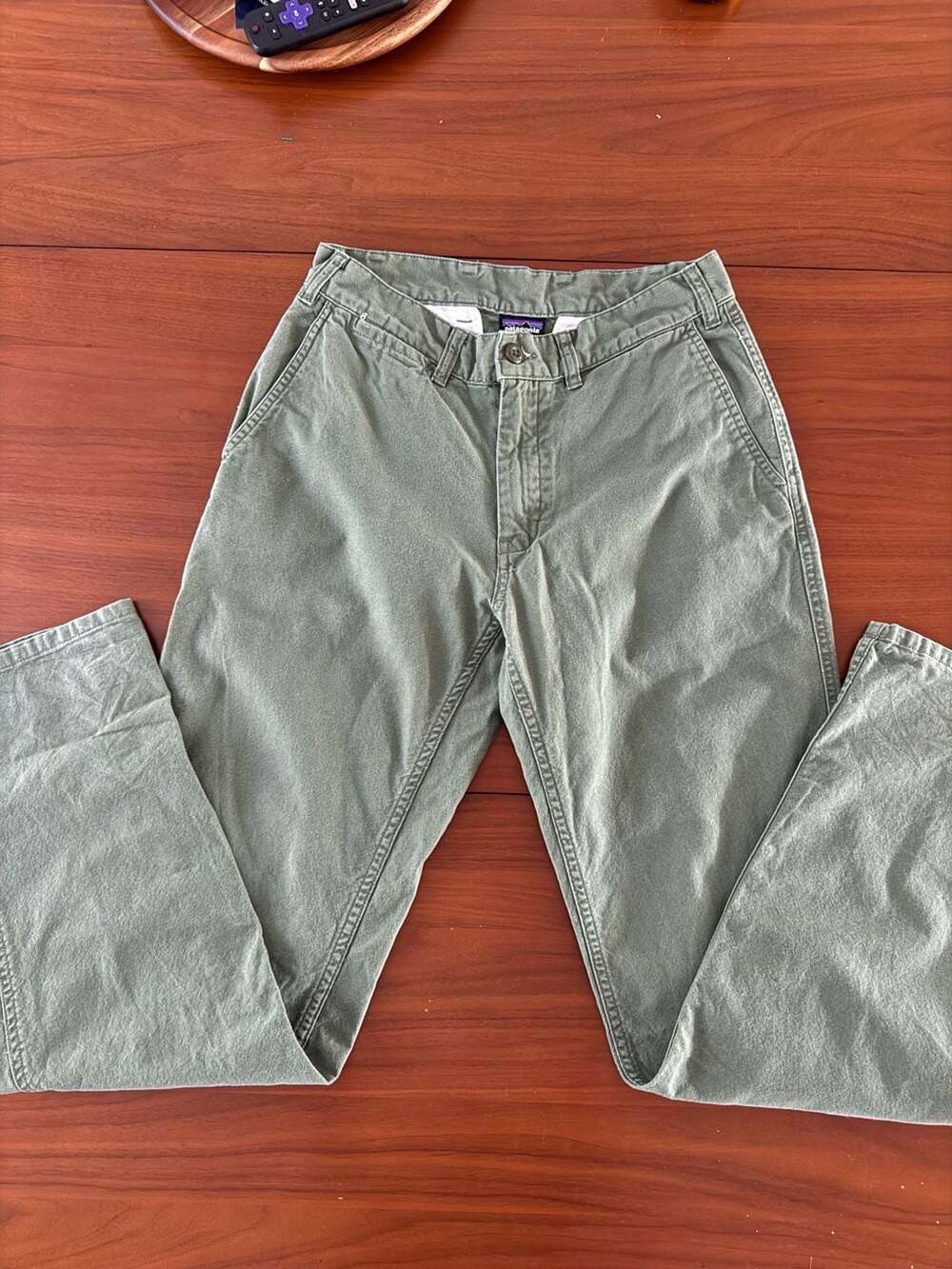 Patagonia Organic Cotton Canvas Pants Olive Green Size 28 Long